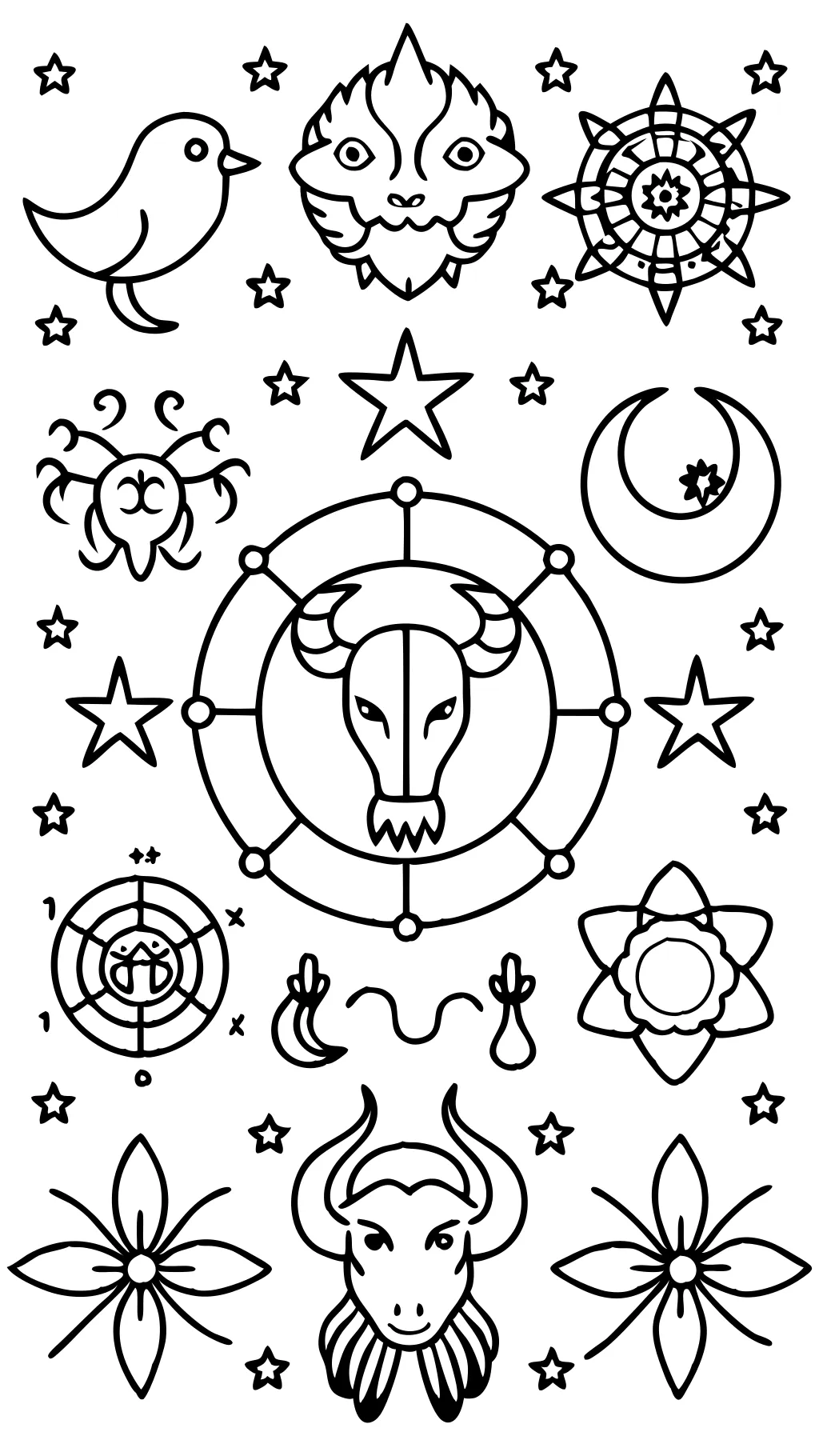 páginas para colorear del zodiaco